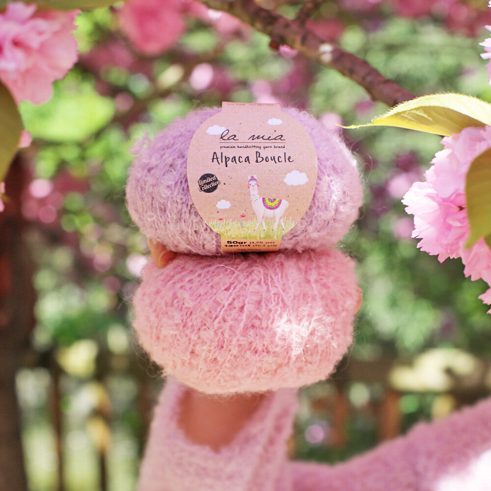 La Mia 50 Gr Alpaca Boucle Yarn, Beige - L308