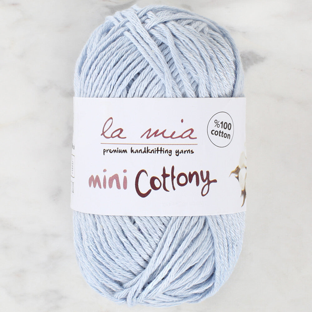 La Mia Mini Cottony 25 g Baby Yarn, Baby Blue - L014