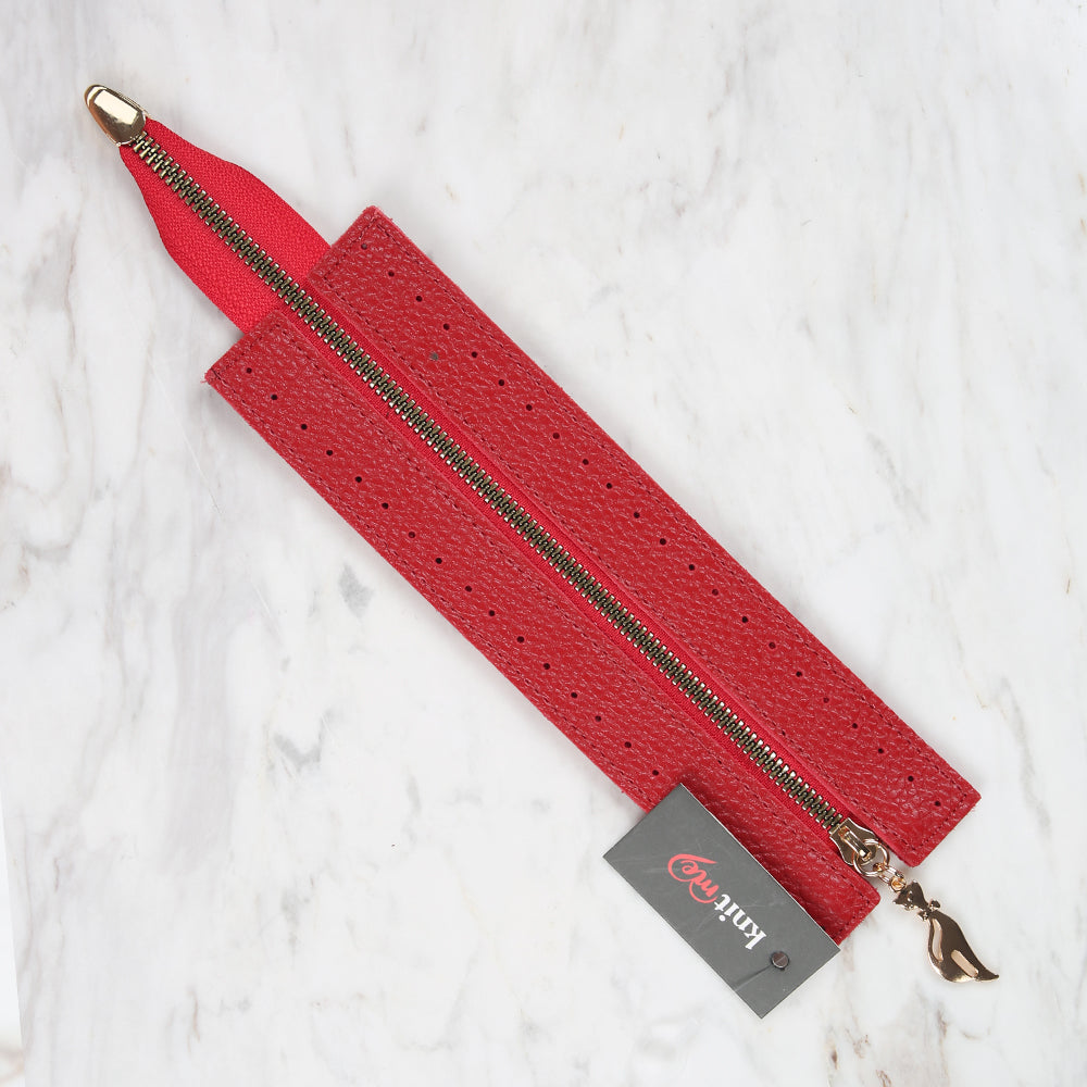 Knitme Bag Zipper 6x22 cm Red BA-0071