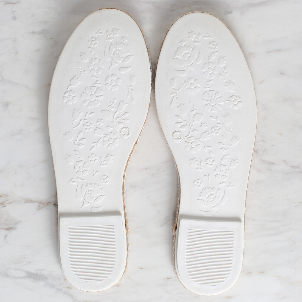Loren Espadrille / Shoe Sole Narrow Straw Size:36 (US 5), White