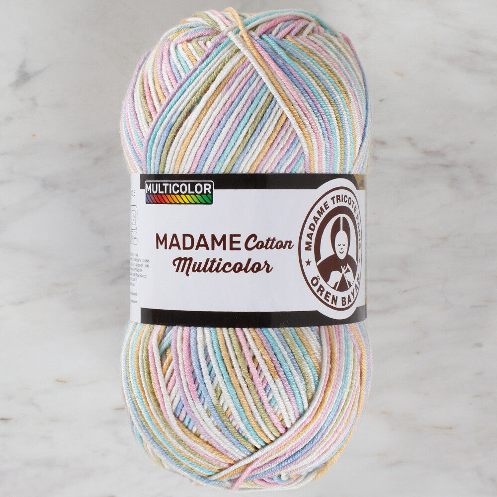 Madame Tricote Paris Madame Cotton Yarn, Variegated - 447