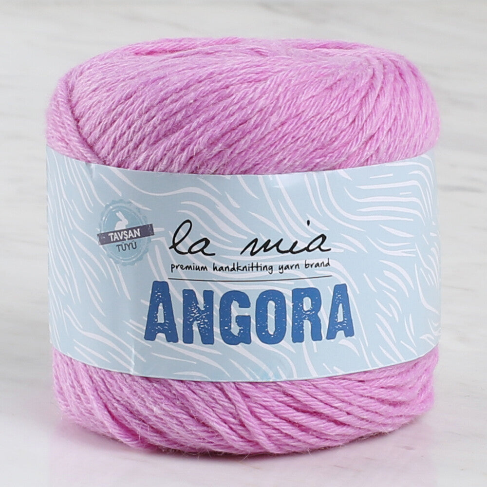 La Mia Angora 50gr Hand Knitting Yarn, Pink - L107
