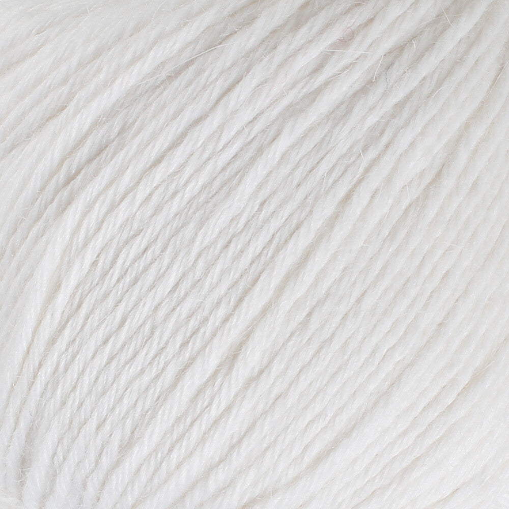 La Mia Angora 50gr Hand Knitting Yarn, White - L001