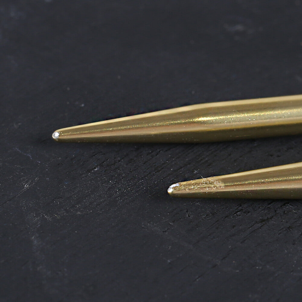 Pony Colour 5 mm 35 cm Aluminum Knitting Needle, Gold - 33711