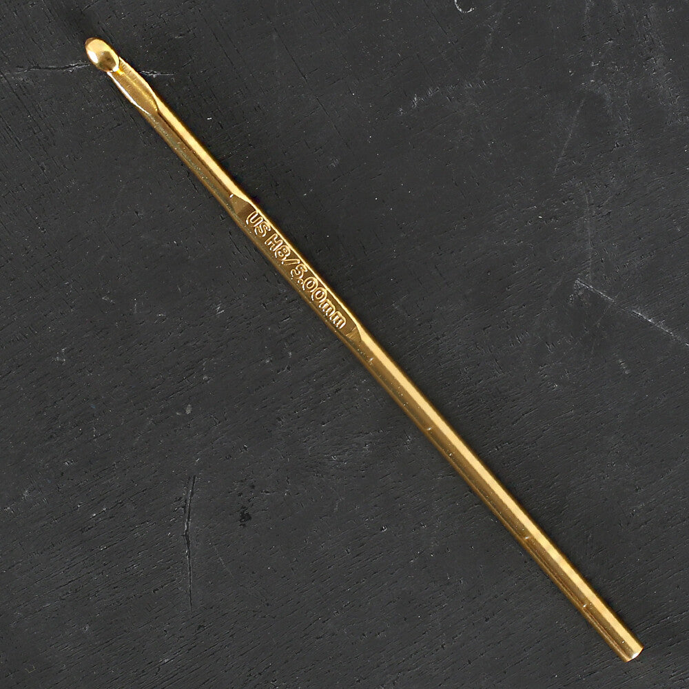 Pony Colour Metal 5 mm 15 cm Yellow Crochet Hook - 44711