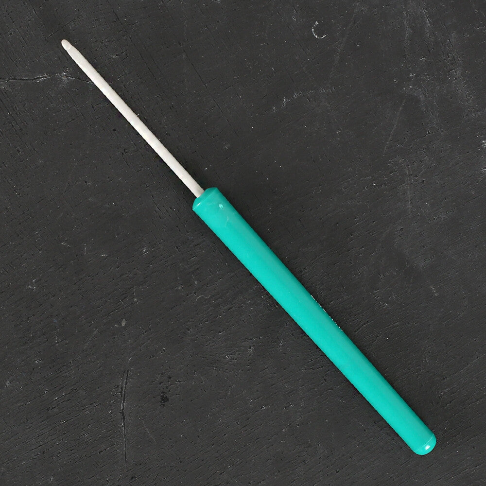 Pony 2 mm 14 cm Plastic Handled Crochet Hook, Green - 46601