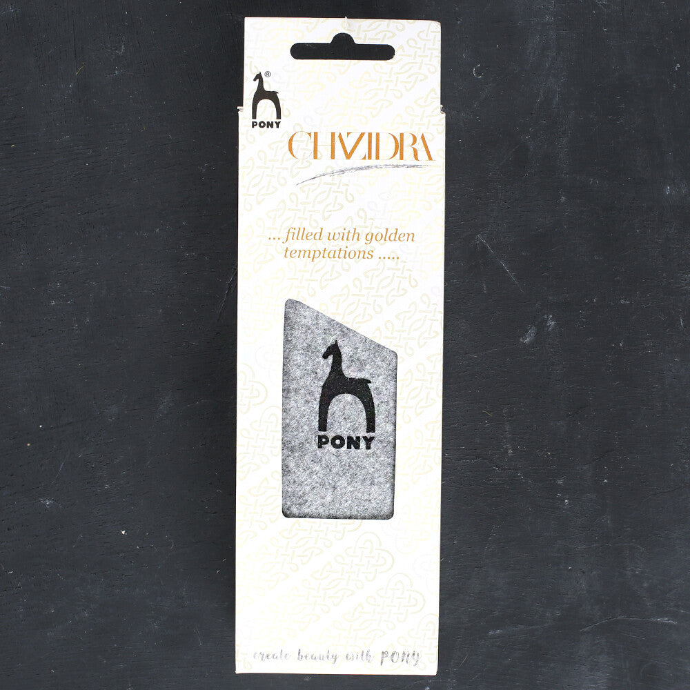 Pony Chazidra Felt Case with Knitting Accessories, Grey - 61056