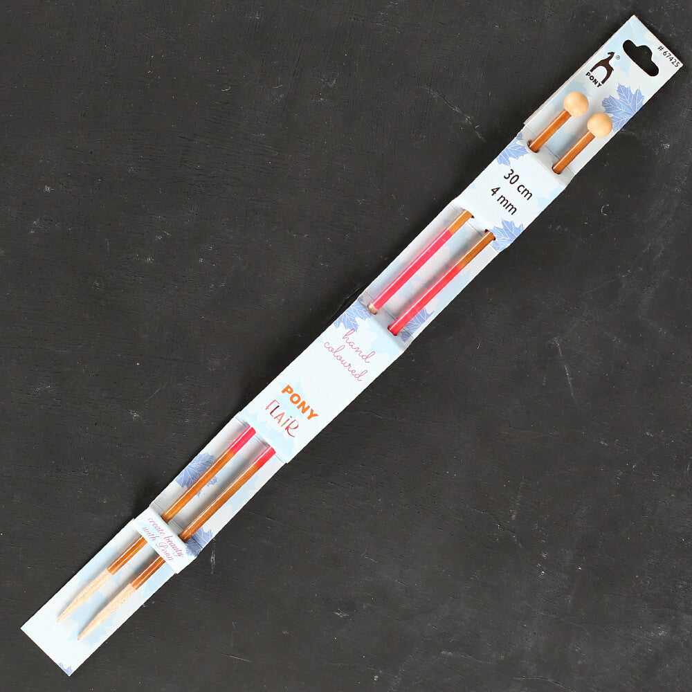 Pony Flair 4mm 30cm Wooden Knitting Needle - 67425