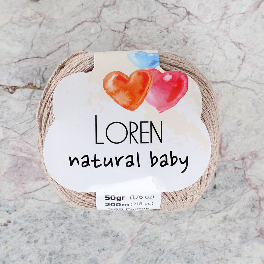 Loren Natural Baby Yarn, Beige - R085
