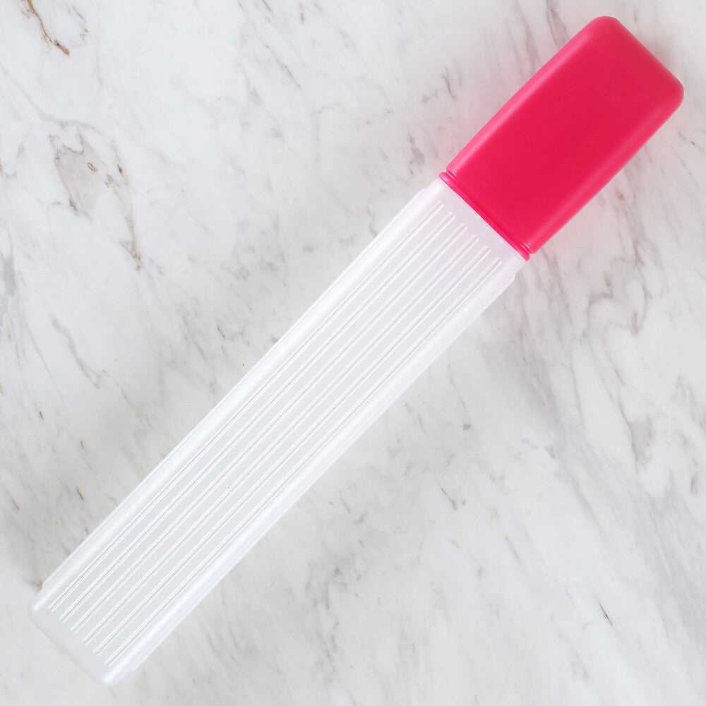 Loren 40 cm Knitting Needle Storage Case, Pink Cap