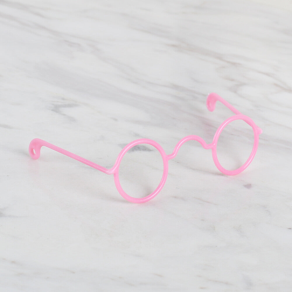 Loren Plastic Amigurumi Glasses, Pink