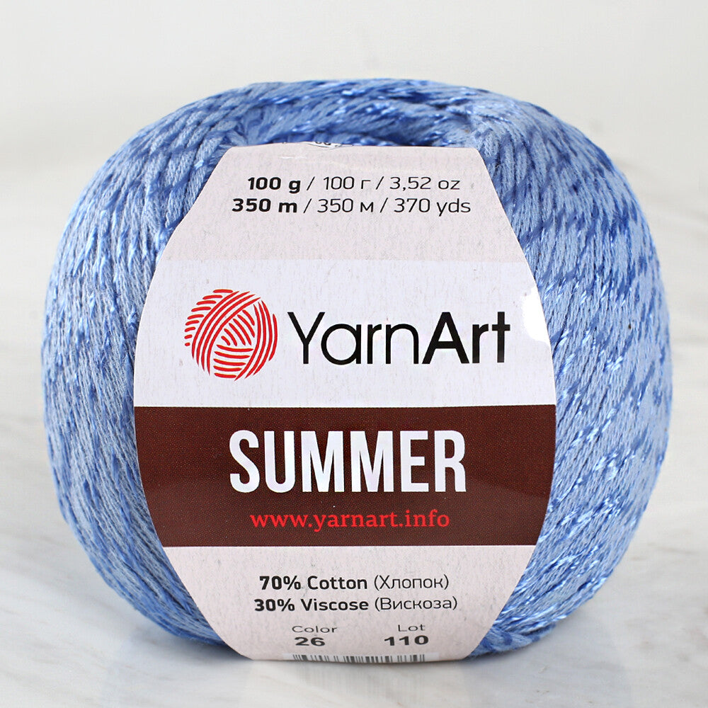 YarnArt Summer Yarn, Blue - 26
