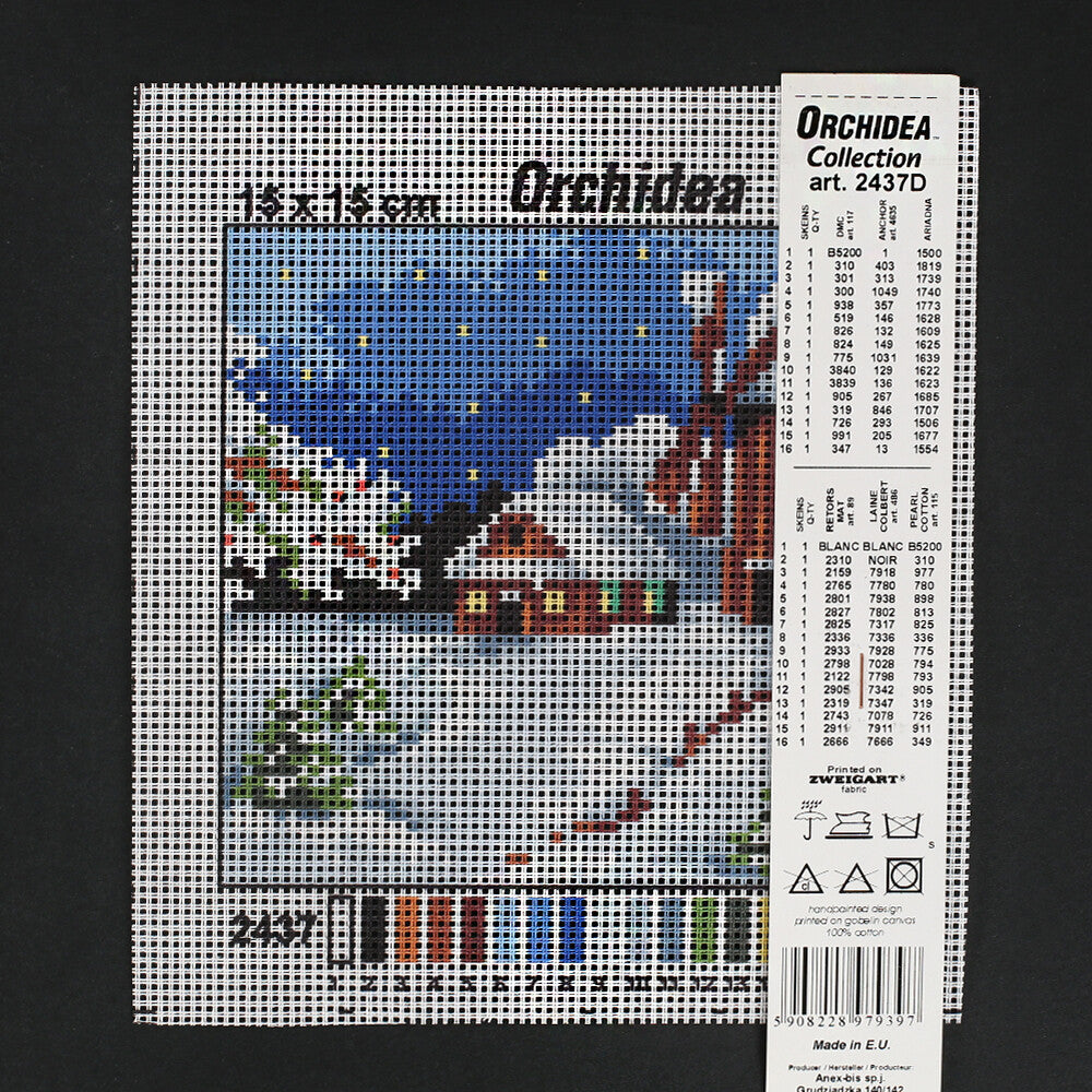 Orchidea 15x15 cm Printed Gobelin 2437D