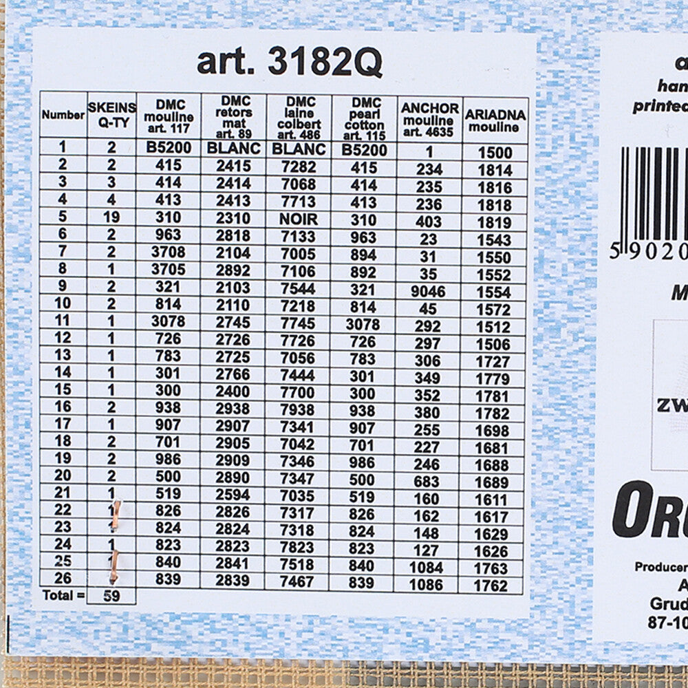 Orchidea 40x60 cm Jan Davidszoon De Heem - Flowers in A glass Vase Printed Gobelin 3182Q