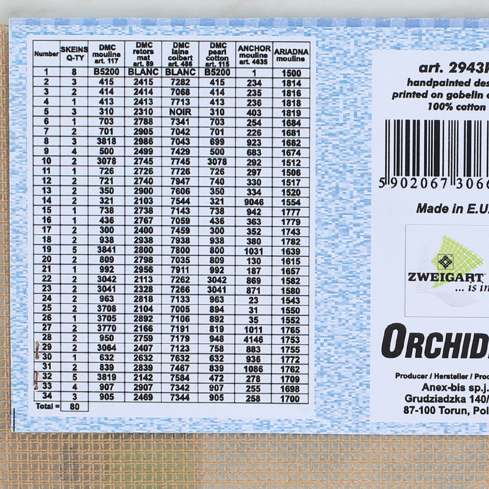 Orchidea 50x70 cm Eugene Auguste Francois Deully - Lady With Oranges Printed Gobelin 2943R