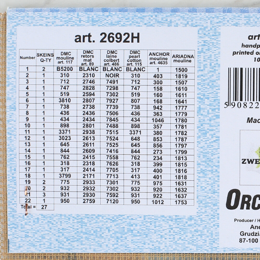 Orchidea 24x30 cm Jan Jacob Spohler - A Winter Landscape Fragment Printed Gobelin 2692H