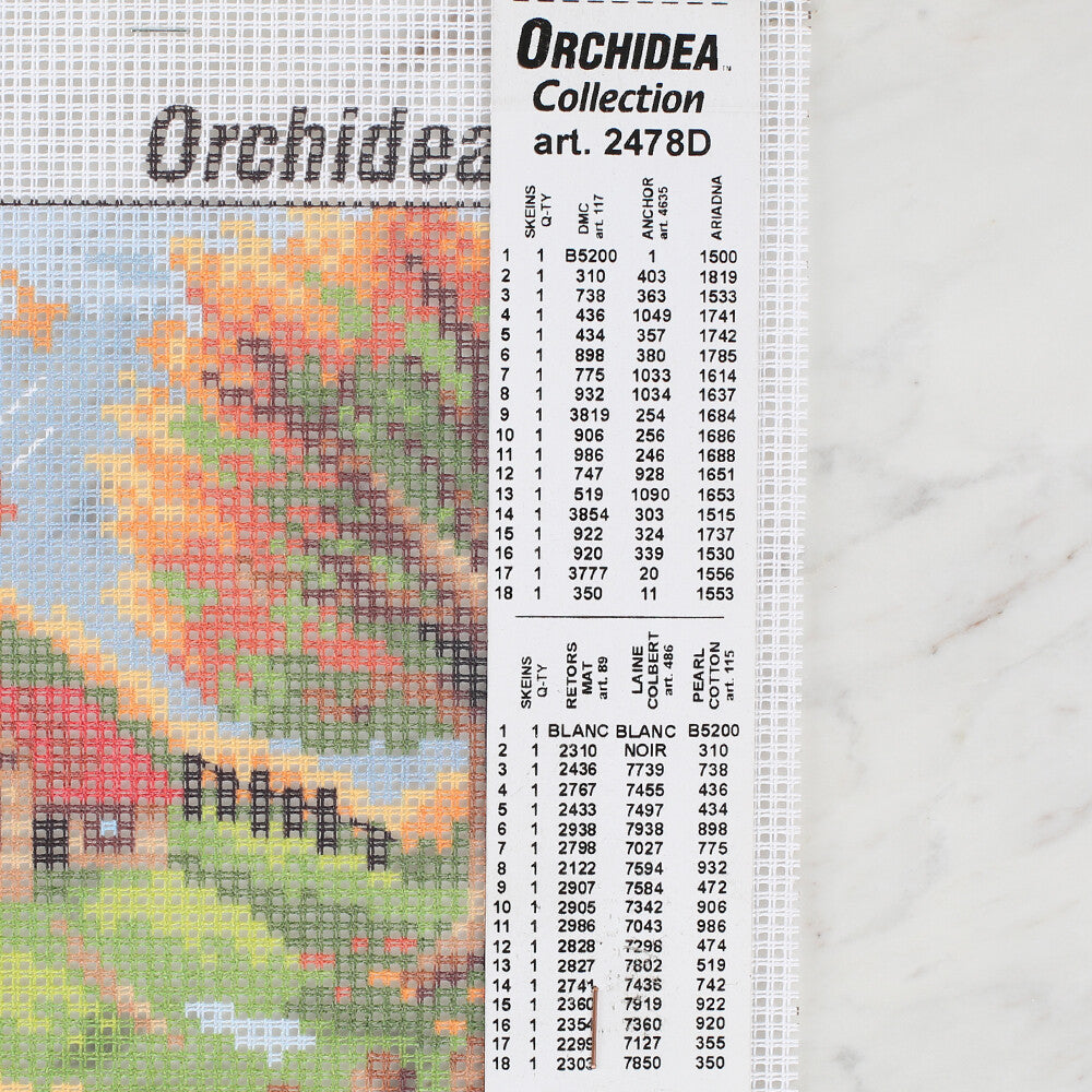 Orchidea 15x15 cm Printed Gobelin 2478D