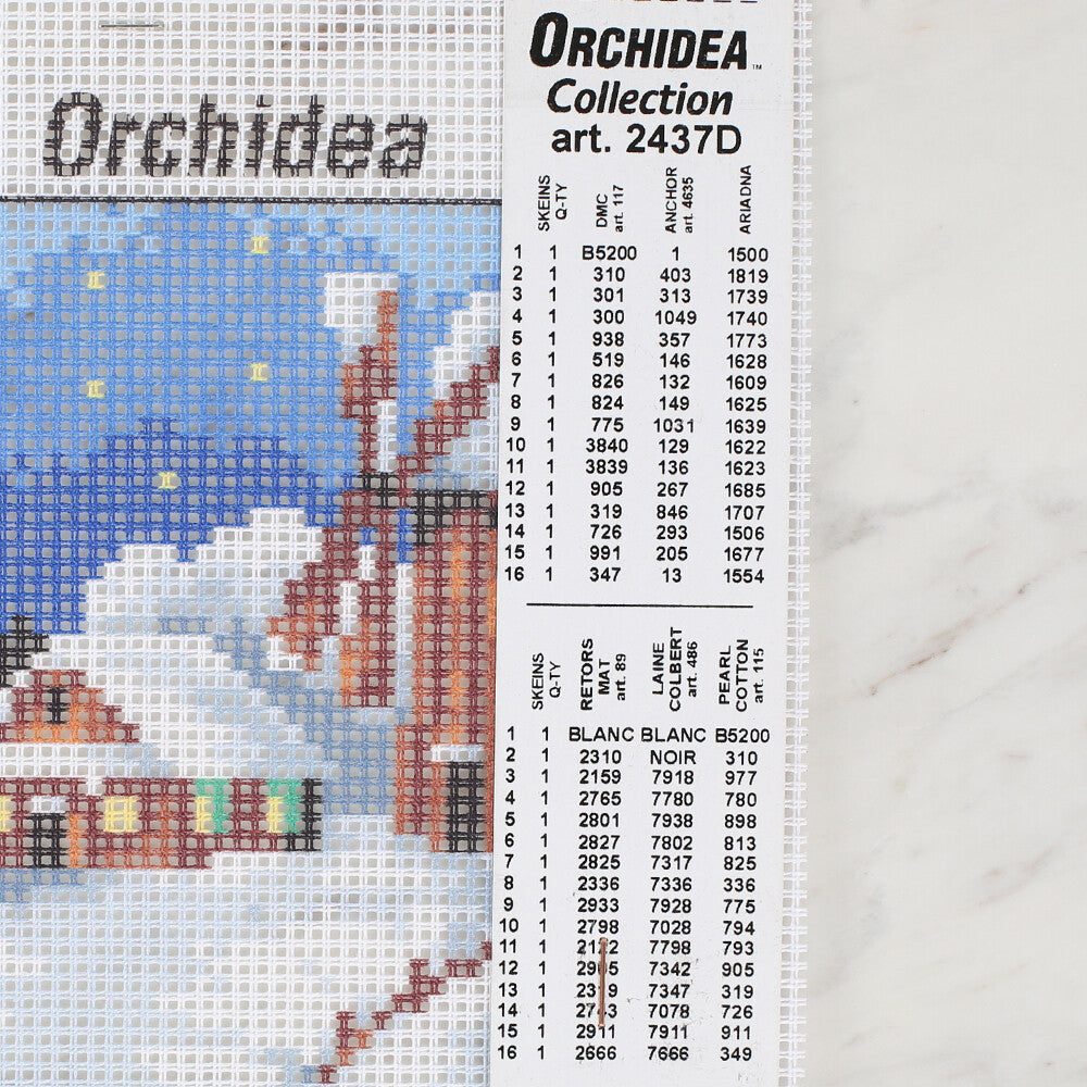 Orchidea 15x15 cm Printed Gobelin 2437D