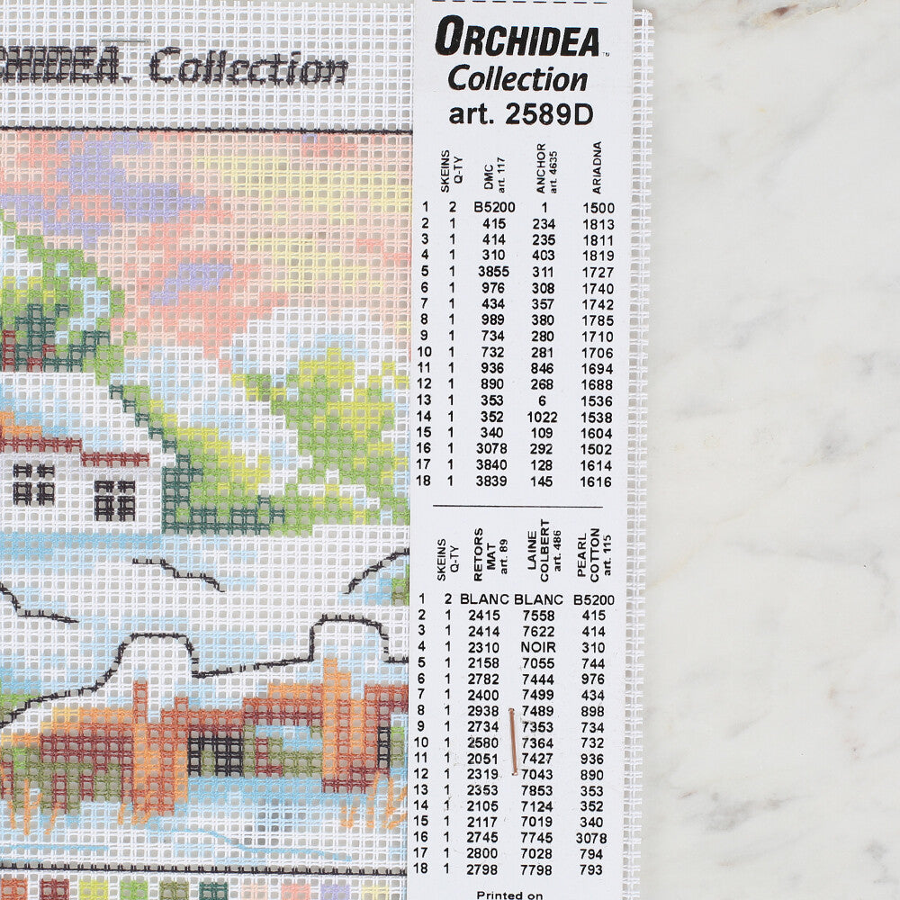 Orchidea 15x15 cm Printed Gobelin 2589D