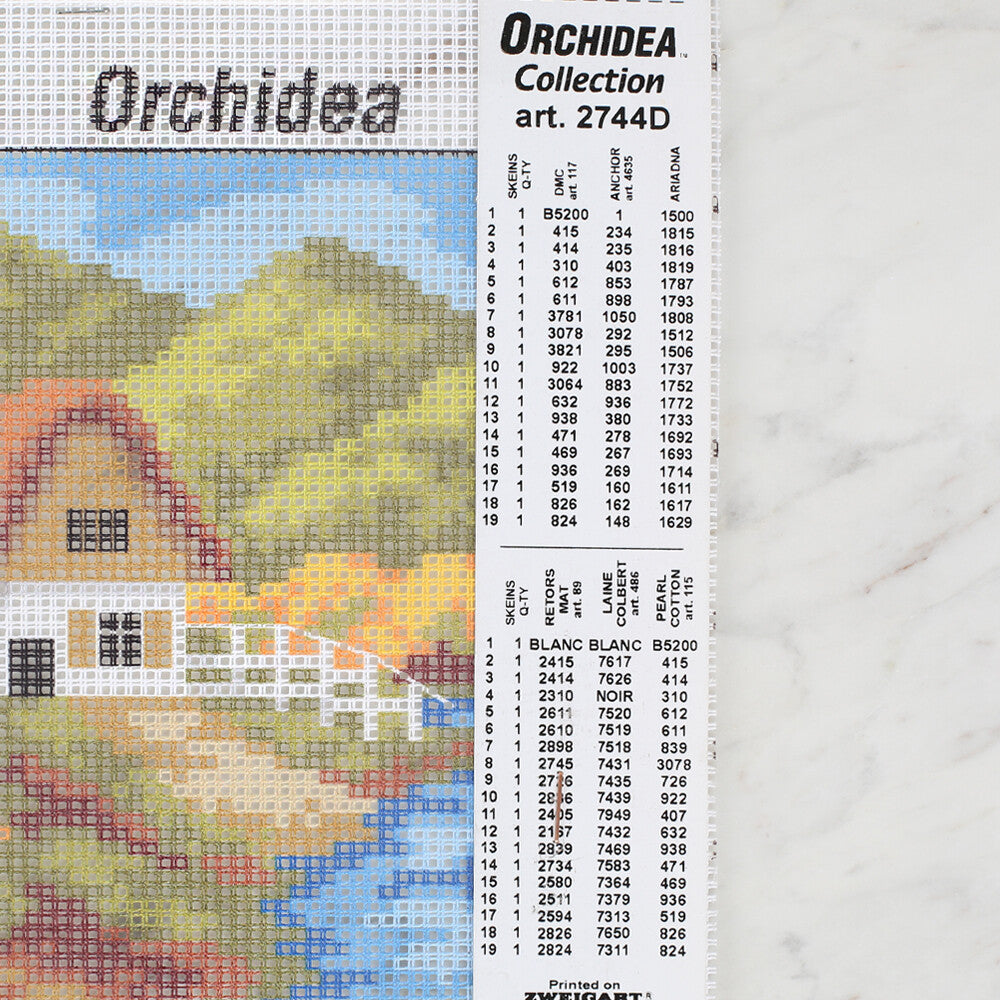 Orchidea 15x15 cm Printed Gobelin 2744D