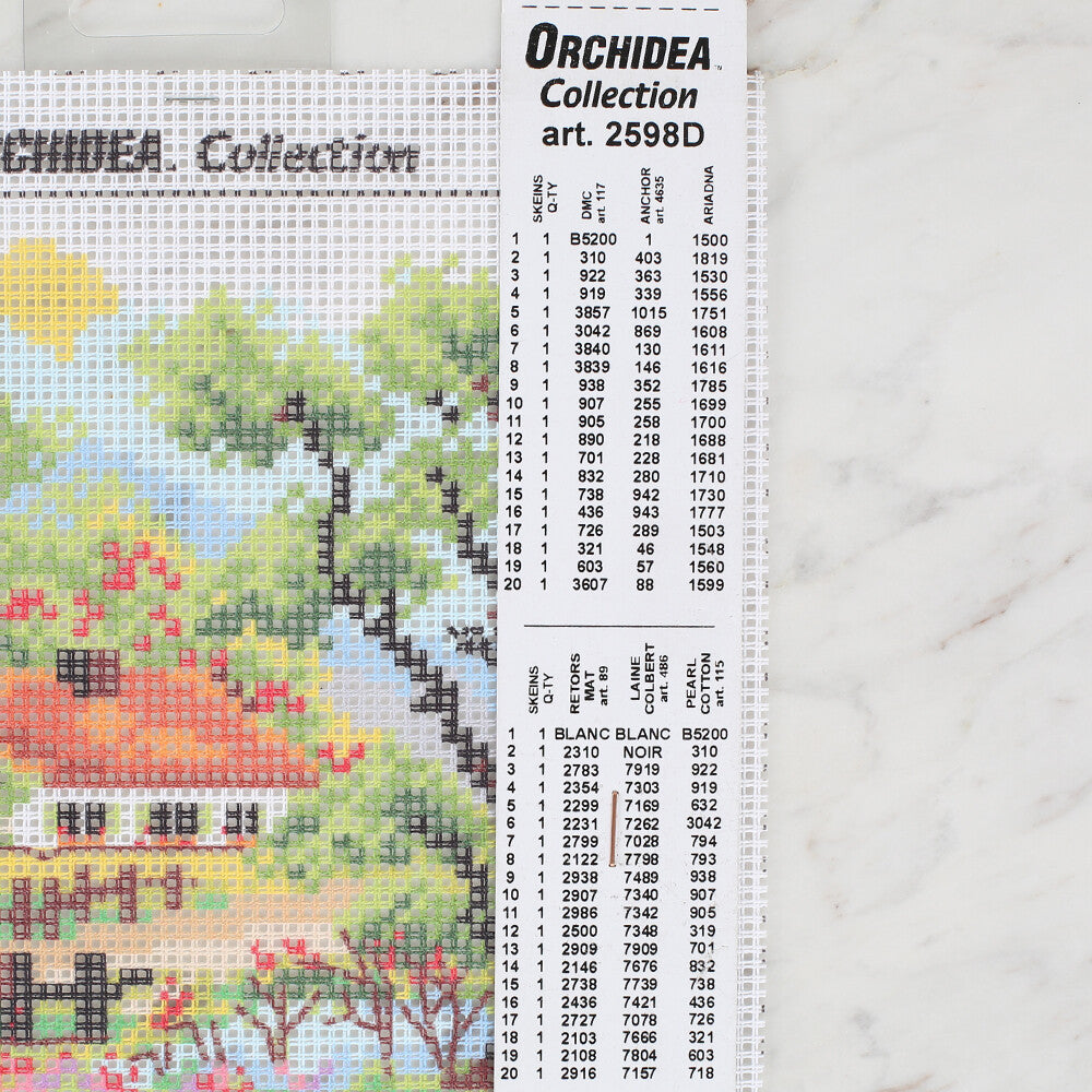 Orchidea 15x15 cm Printed Gobelin 2598D