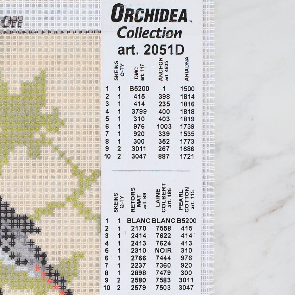 Orchidea 15x15 cm Printed Gobelin 2051D