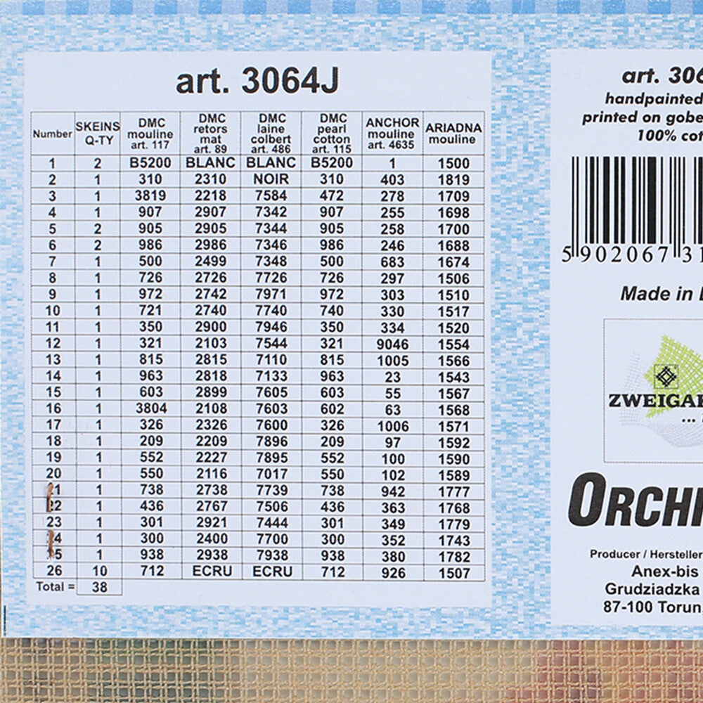 Orchidea 30x40 cm Printed Gobelin 3064J