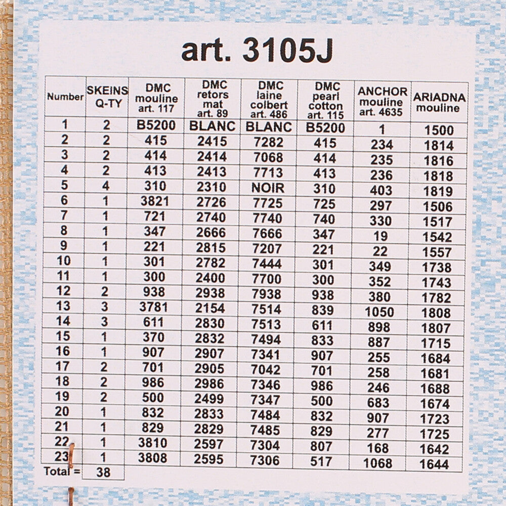 Orchidea 30x40 cm Flowers in A Vase Printed Gobelin 3105J