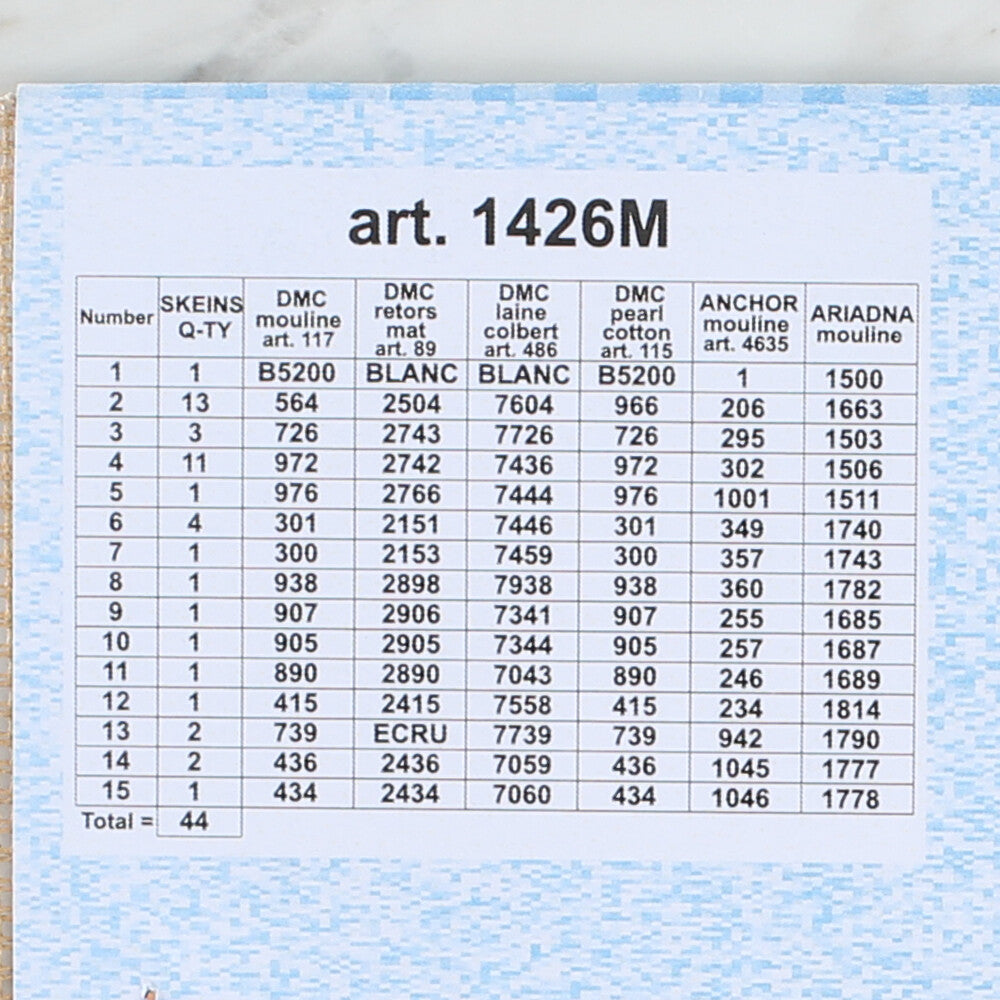 Orchidea 40x50 cm Vincent Van Gobh - Sunflowers Printed Gobelin 1426M