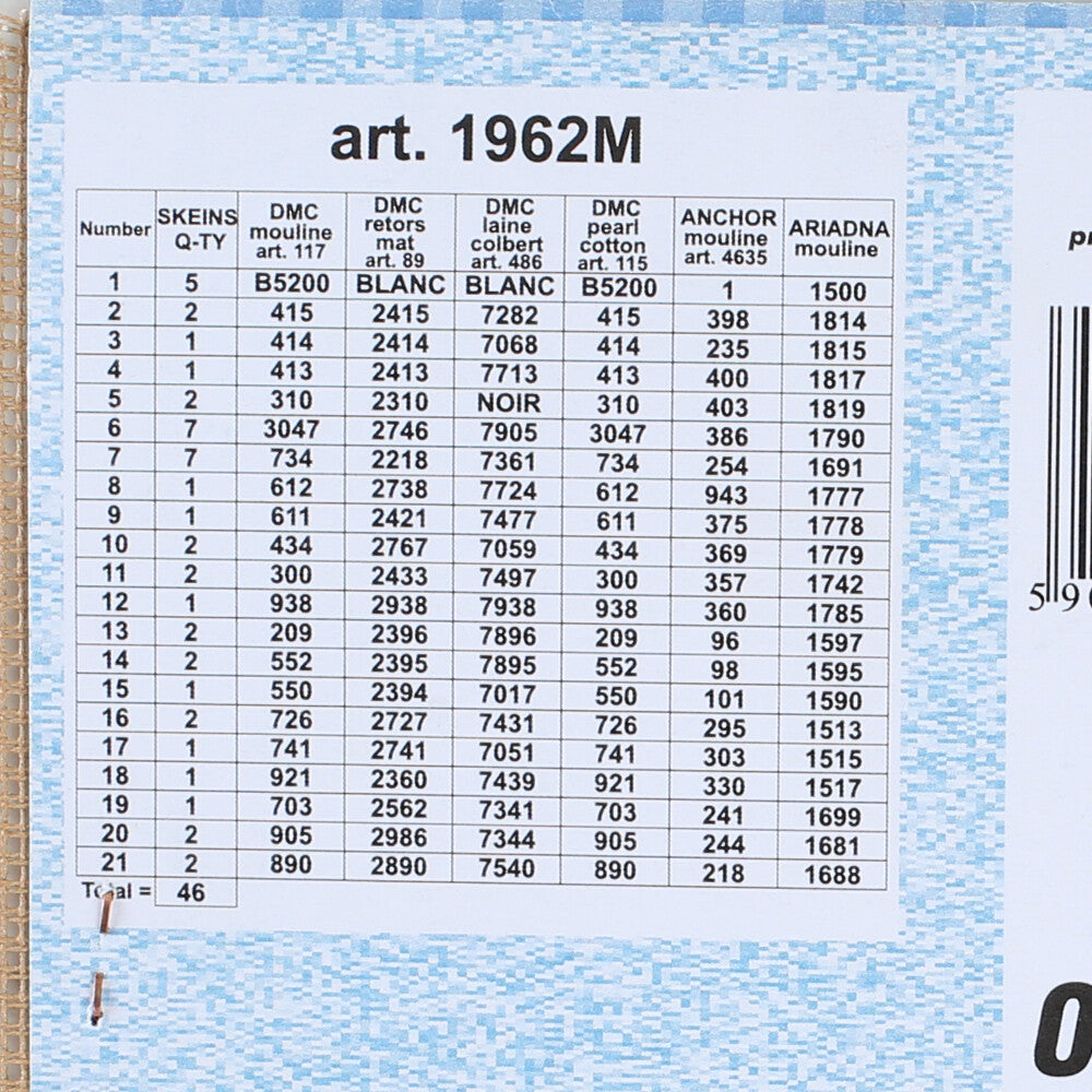 Orchidea 40x50 cm Vase Of Pansies Printed Gobelin 1962M