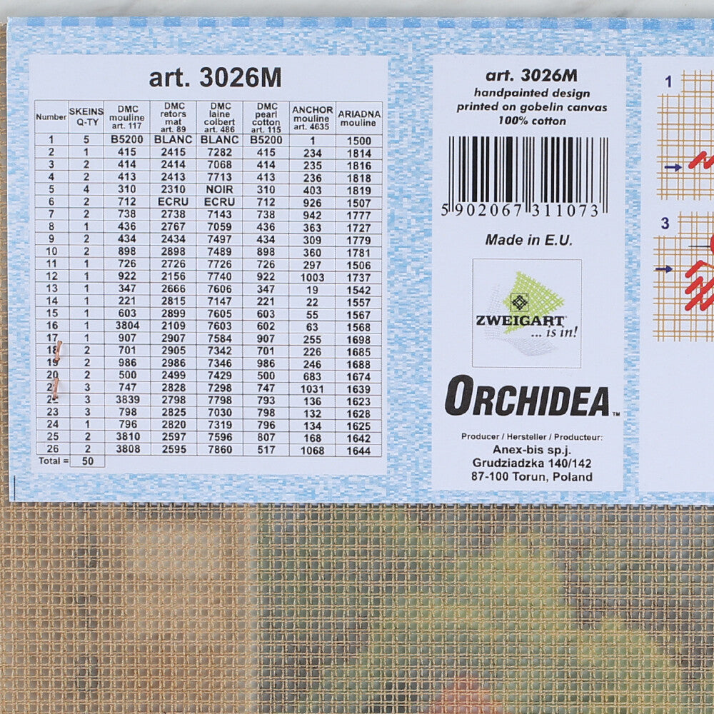 Orchidea 40x50 cm Italian Cove Printed Gobelin 3026M