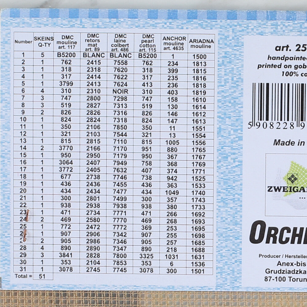 Orchidea 40x50 cm Summer Walk Printed Gobelin 2587M