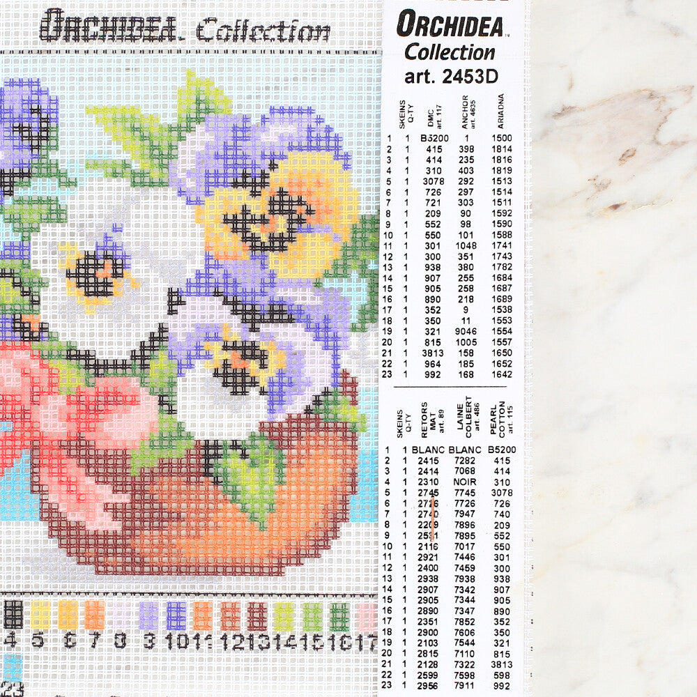 Orchidea 15x15 cm Printed Gobelin 2453D