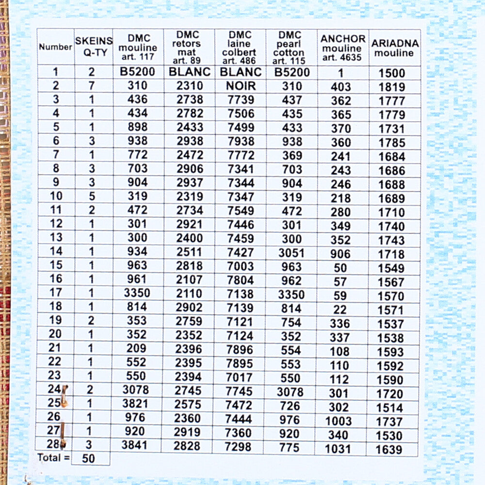 Orchidea 40x50 cm Printed Gobelin Secret Garden