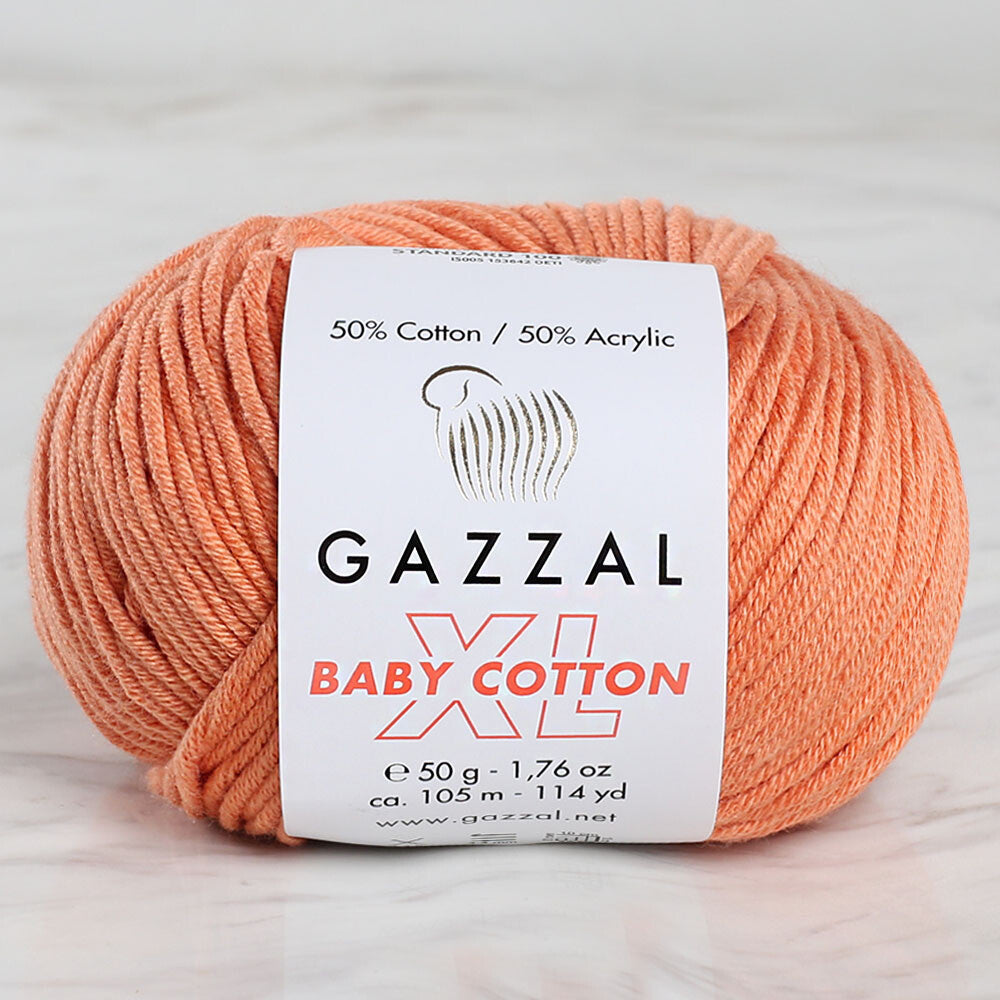 Gazzal Baby Cotton XL Yarn, Orange - 3465XL