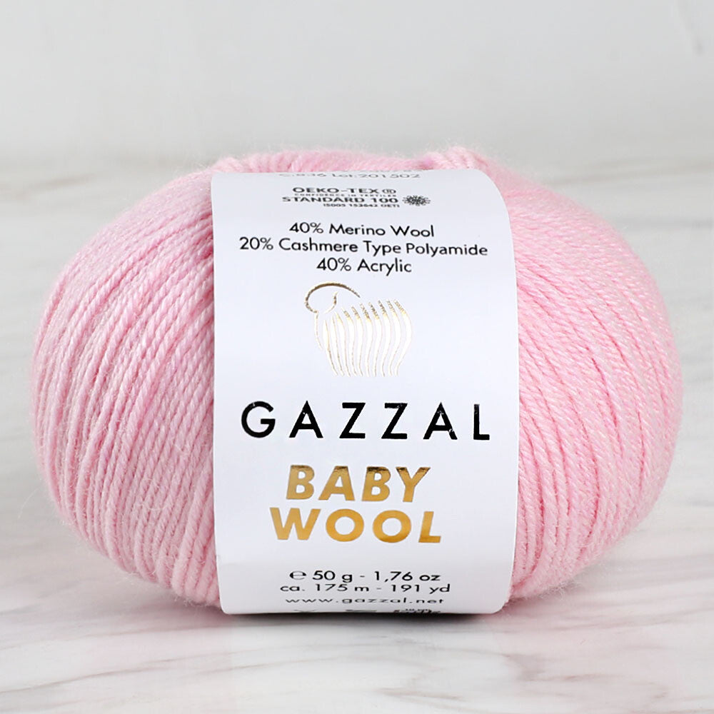 Gazzal Baby Wool Baby Yarn, Pink - 836