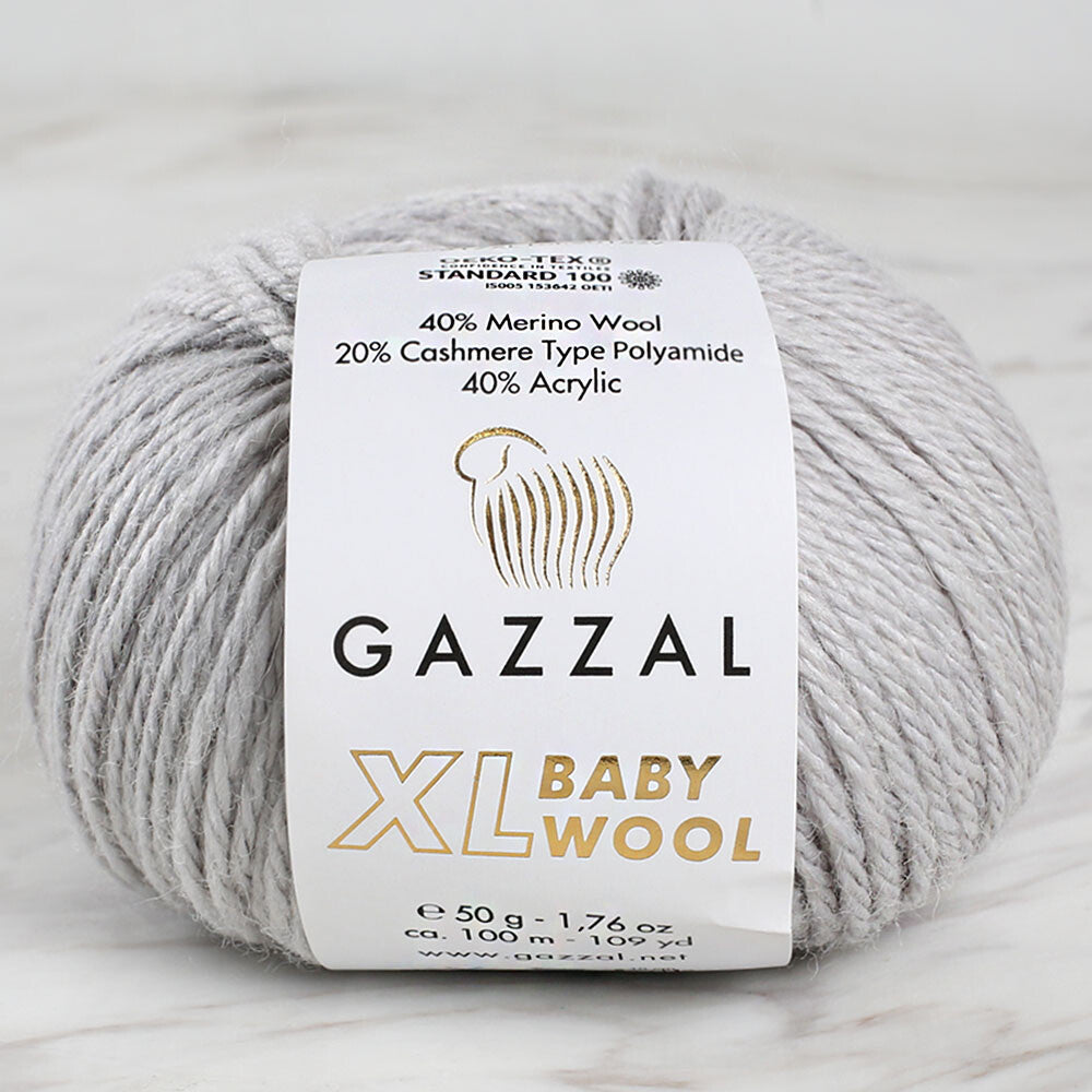 Gazzal Baby Wool XL Baby Yarn, Grey - 817XL