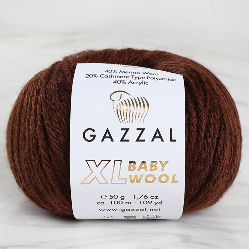 Gazzal Baby Wool XL Baby Yarn, Brown - 807XL