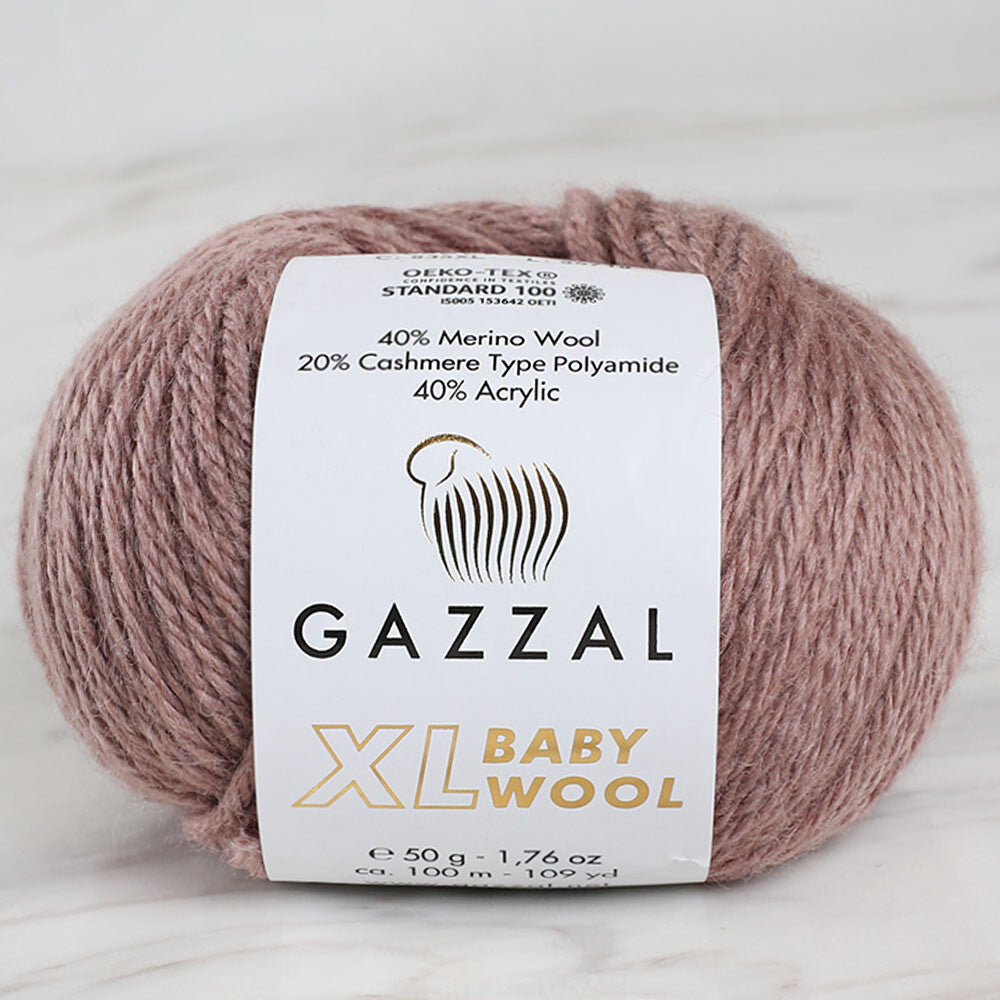 Gazzal Baby Wool XL Knitting Yarn, Brown - 835XL
