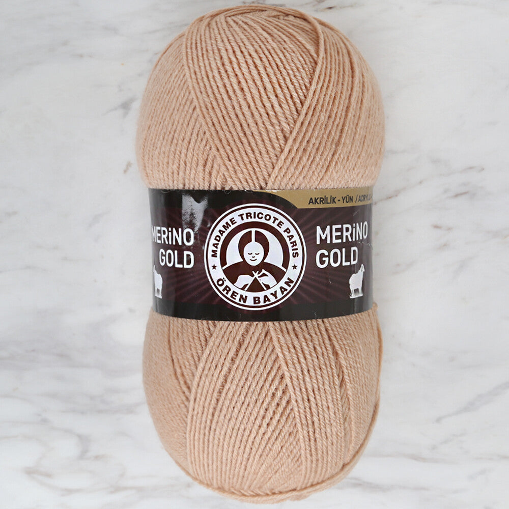 Madame Tricote Paris Merino Gold Knitting Yarn, Beige - 79-1778