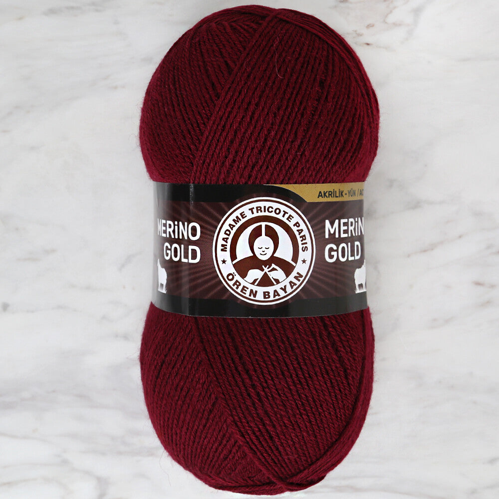 Madame Tricote Paris Merino Gold Knitting Yarn, Claret - 035