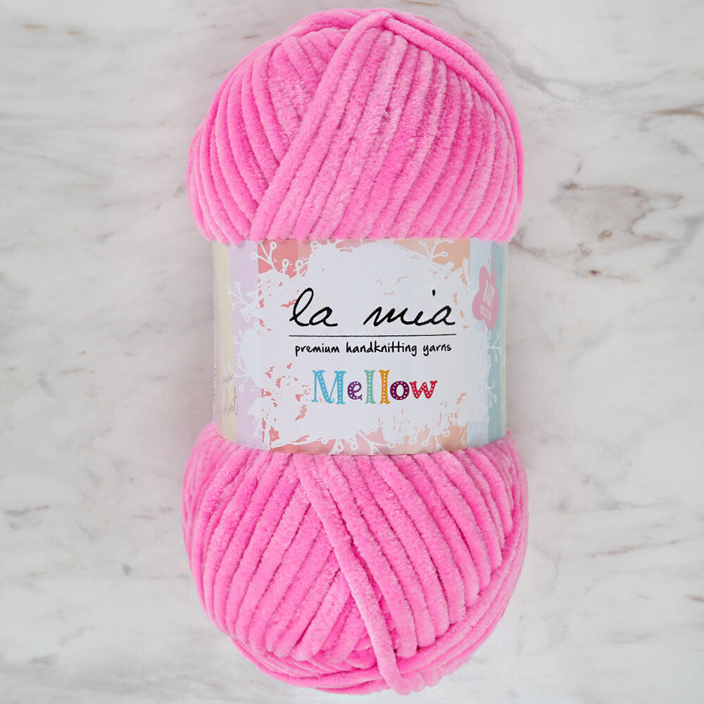 La Mia Mellow Chenille Yarn, Dark Pink - 948