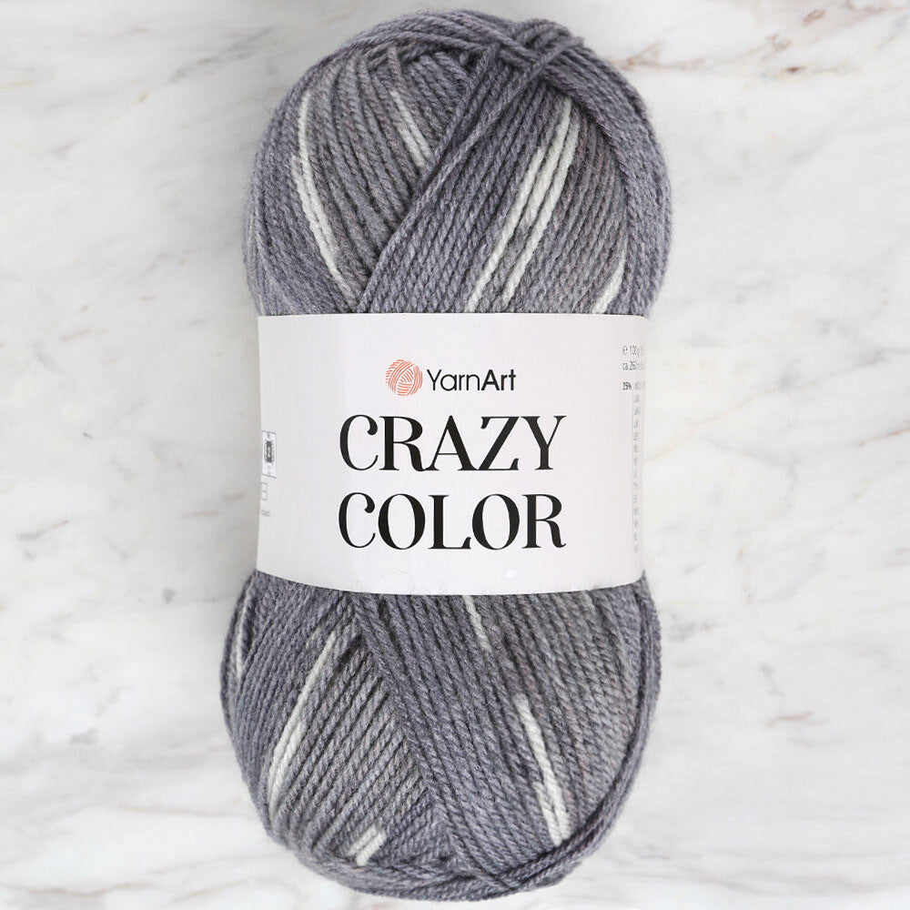 YarnArt Crazy Color Knitting Yarn, Variegated - 652