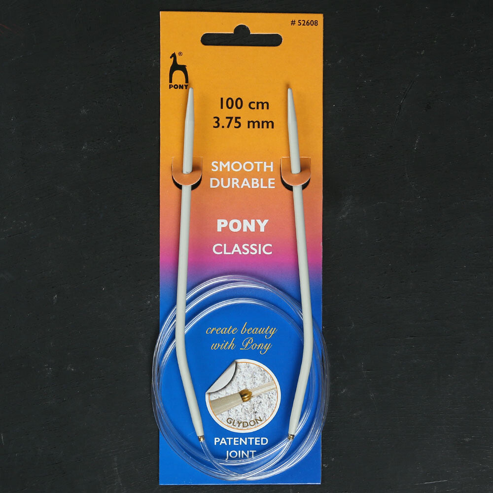 Pony 3.75 mm 100 cm Glydon Joint Aluminium Circular Needle - 52608