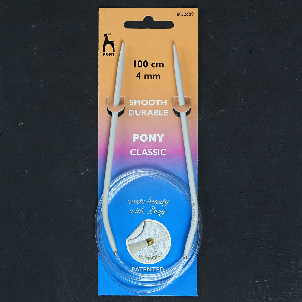Pony 4 mm 100 cm Glydon Joint Aluminium Circular Needle - 52609