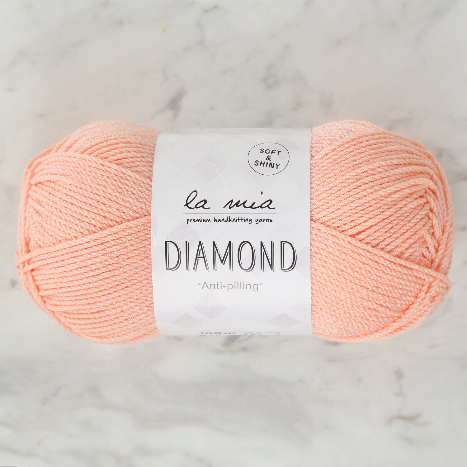 La Mia Diamond Knitting Yarn, Pinkish Orange - L026