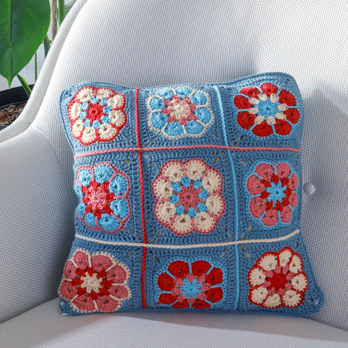 Anchor Organic Cotton Cushion Kit, Granny Square - Art:A28G001-09062
