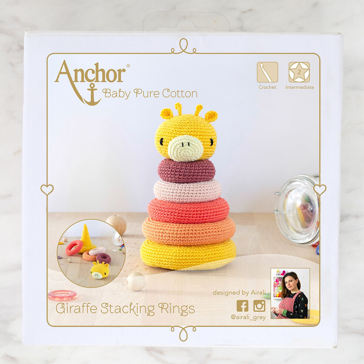 Anchor Giraffe Stacking Rings Set - A28B004-09063