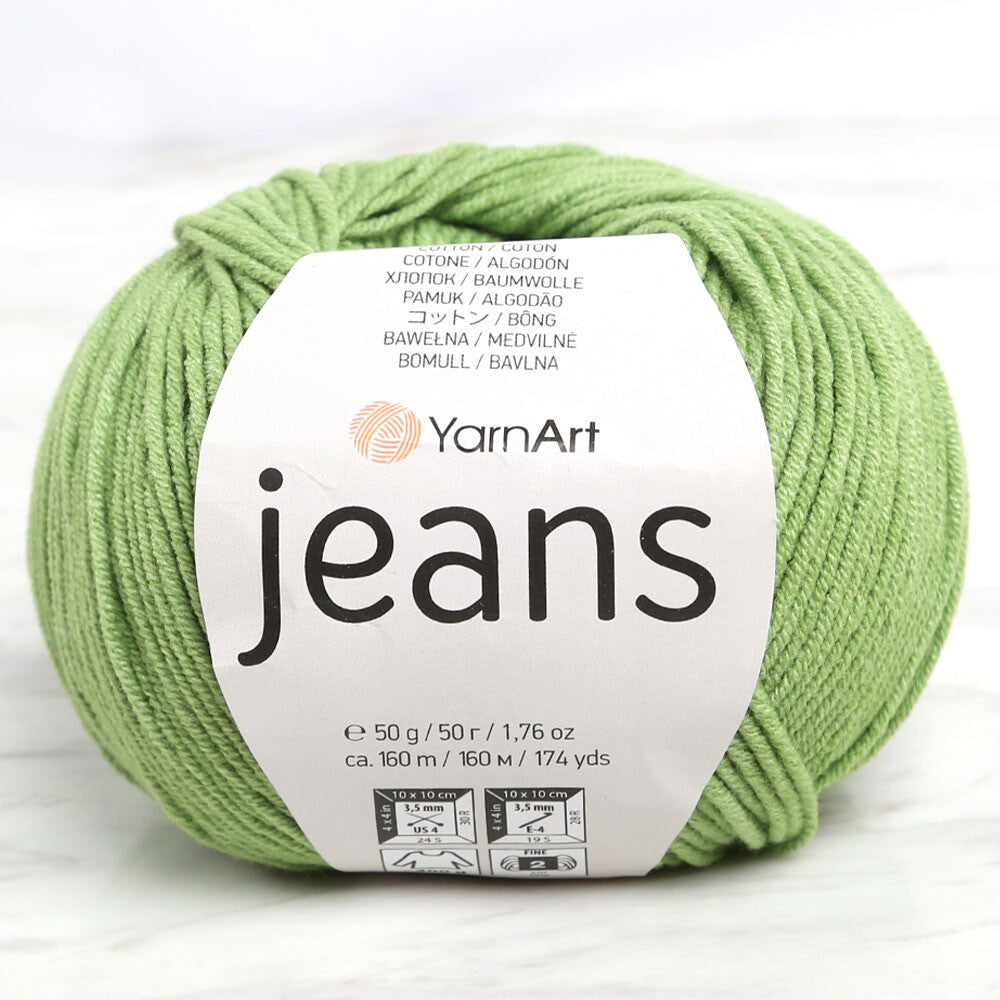 YarnArt Jeans Knitting Yarn, Green 69