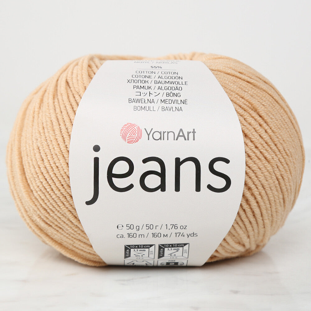 YarnArt Jeans Knitting Yarn, Flesh 07